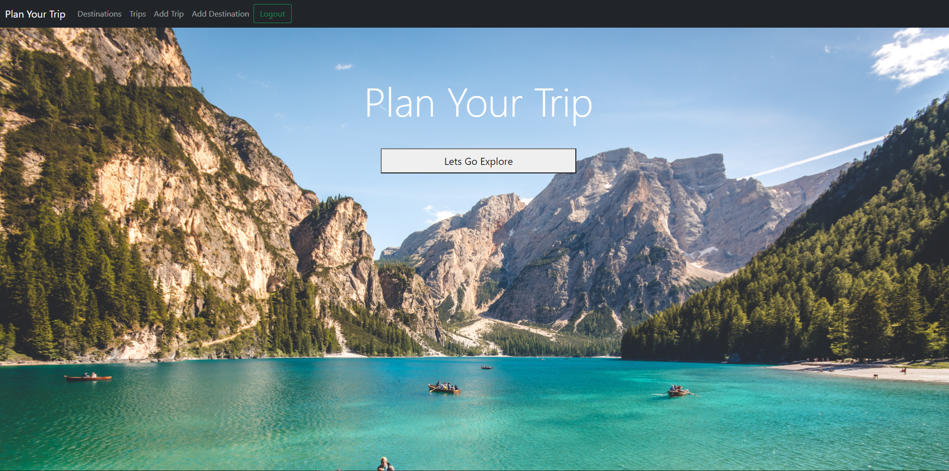 snapshot of website with navigation bar